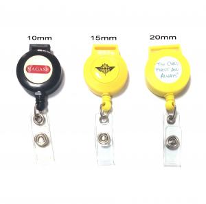 China Plastic Pull Retractable Badge Reels For Lanyard , Name Badge Retractable Reel wholesale