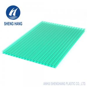 China Green Colorful Twin Wall Poly Carbonate PC Hollow Sheets For Decorations wholesale