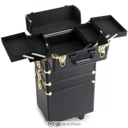 Professional 7 In 1 Makeup Vanity Case Separable & Portable , 8 Locks With 2 Keys