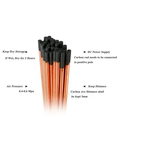 China Good Price Arc Air Gouging Rods Copper Coated Carbon Electrode Gouding Rod for Sale