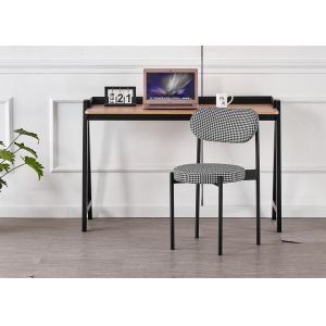 China Stack Grey 43x43x79CM Fabric Dining Room Chairs With Metal Legs on sale