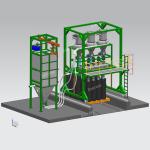 High Efficiency Automatic Batch Weighing System With Bulk Bag Discharger For