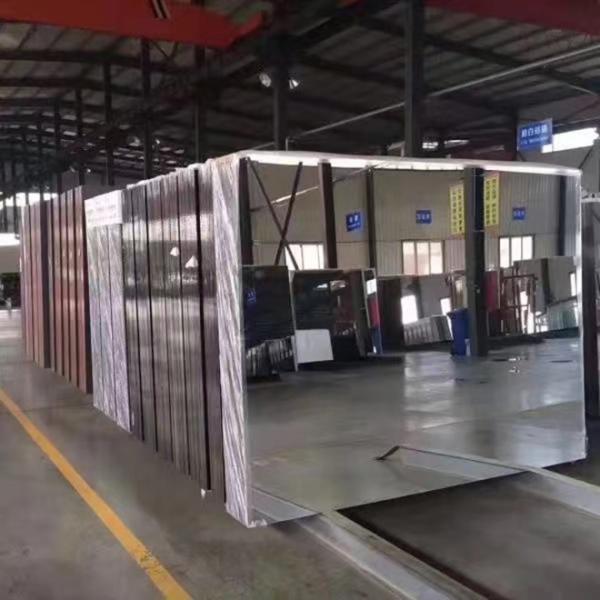 Double Coat Reflection Bronze Floating Raw Glass Wafer Sheet Mirror Clear