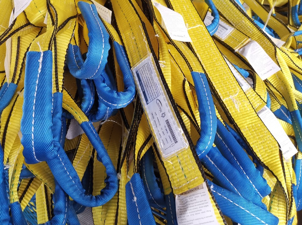 China flat synthetical fibre lifting sling, According to JB/T 8521, EN1492-1 , AS 1353 , CE, GS Certifiate approved wholesale