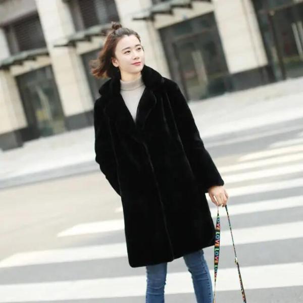 Wholesale Custom Design Ladies Jacket Winter Fur Long Coats for Women
