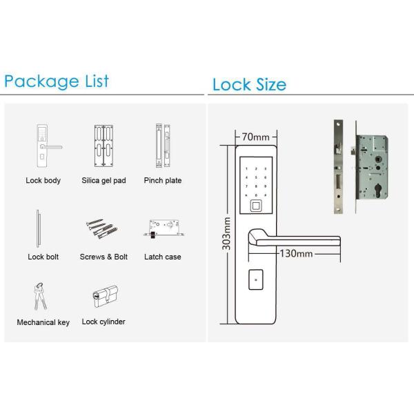 Smart Card Hotel Door Lock , Card Operated Door Locks Support Android 4.3 System