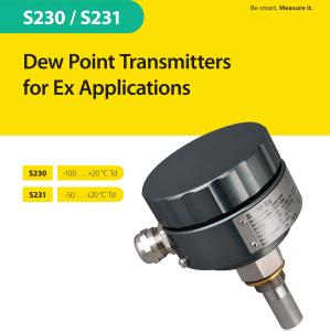 China SUTO S231 Compressed Air Dew Point Transmitter For Ex wholesale