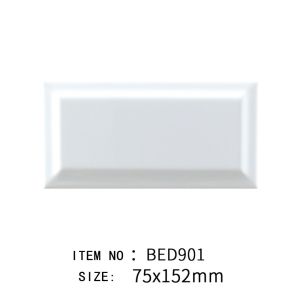 Black and White Clay Wall Tiles 75x152mm for Kitchen