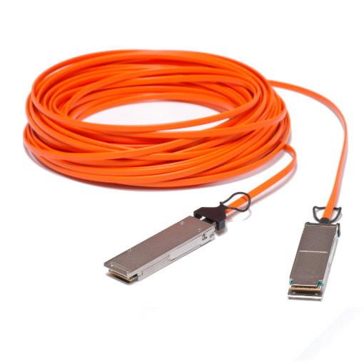 Quality 40GBase AOC QSFP+ direct-attach Active Optical Cable, 10-meter for sale