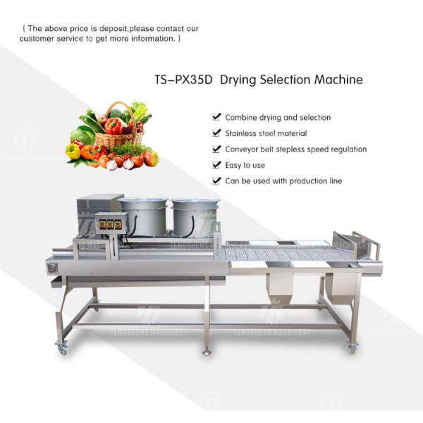 2KW Vegetable And Fruit Air Drying Stainless Steel Integrated Parallel Air Drying
