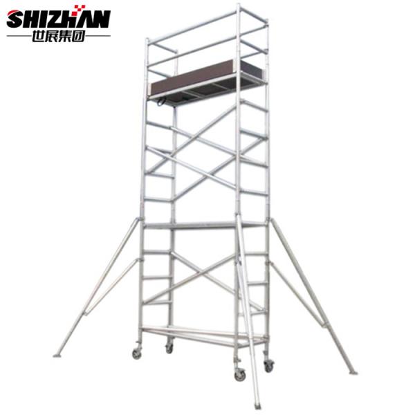 Quality Outdoor Removable Aluminum Telescopic Scaffold Tower 6m Platform for sale