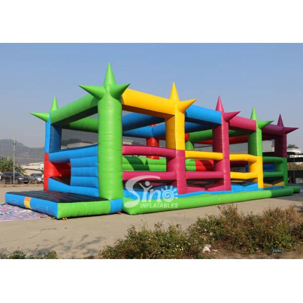 China Outdoor Adults Inflatable 5K Obstacle Course With Shooting Balls For Sports Events N Activities wholesale