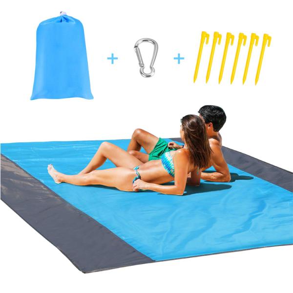 Outdoor Camping Sand Proof Ripstop Nylon Waterproof Compact Beach Blanket / Oversize Picnic Blanket / Beach Mat