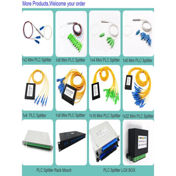 FTTH 1X2 1X4 1X8 PLC Splitter 1x16 1X32 1X64 Fiber Optical Splitter Mini Tube
