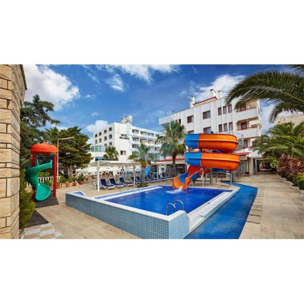 Glass Fiber Swimming Pool Water Slide 4.0m Height Anti UV For Aqua Park Home