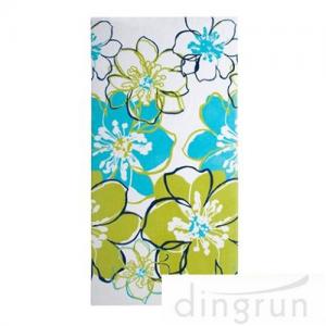 China Premium Cotton Custom Printed Beach Towels Colorful Flower OEM Available on sale