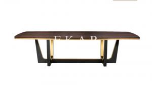 China 2M Rectangle Wooden and Metal Modern Dining Table on sale