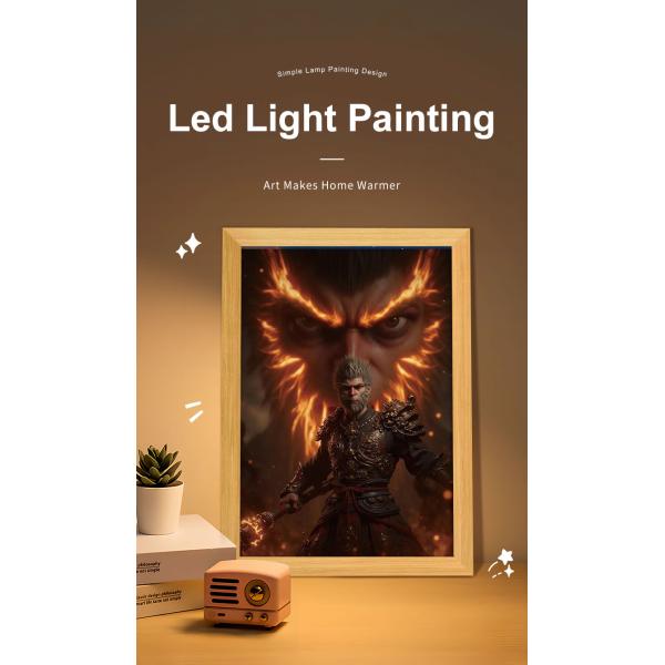 Elegant and Stylish Desktop Atmosphere Lamp for Black Myth Monkey King Night Light