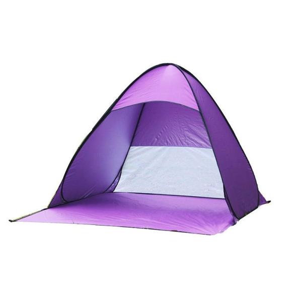 Beach Tent Sun Shelter - Portable Sun Shade Instant Tent for Beach Carrying Bag, Stakes, 6 Sand Pockets, Anti UV