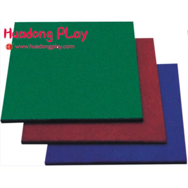Quality Colorful Gym Rubber Playground Mats Anti - Static  50*50 High Sound Absorbtion for sale