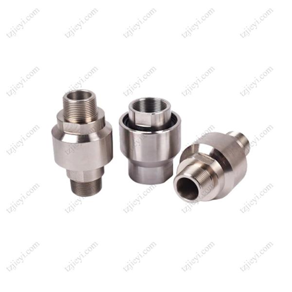 Stainless steel high pressure rotary joint for hydraulic oil and water BSP threaded connection