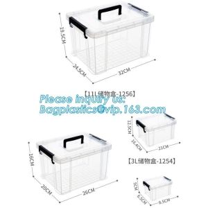 Customized Clear Household Large Storage Boxes With Lids, household large clear plastic storage box, Storage Box Clear
