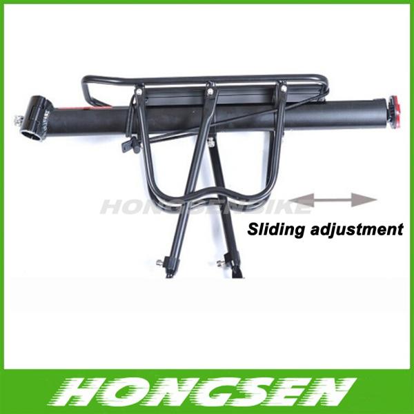 With a fence and a belt bicycle rear storage shelf/rack