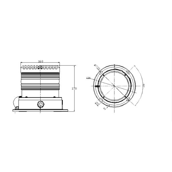 Medium Intensity OM2K LED Aircraft Warning Beacon Red Flashing