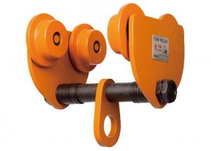China Orange Big Capacity Chain Hoist Push Travel Trolley Manual Hoist Trolley on sale