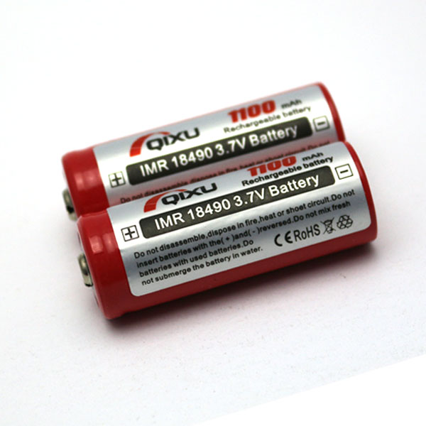 QIXU 18490 1100mah High-Drain flat top LiMn Battery for power tools / mod with E-cig
