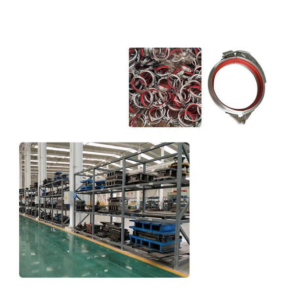 Stainless Steel 80mm Quick Release Pipe Clip Piping Coupling Tool With Rubber Seal