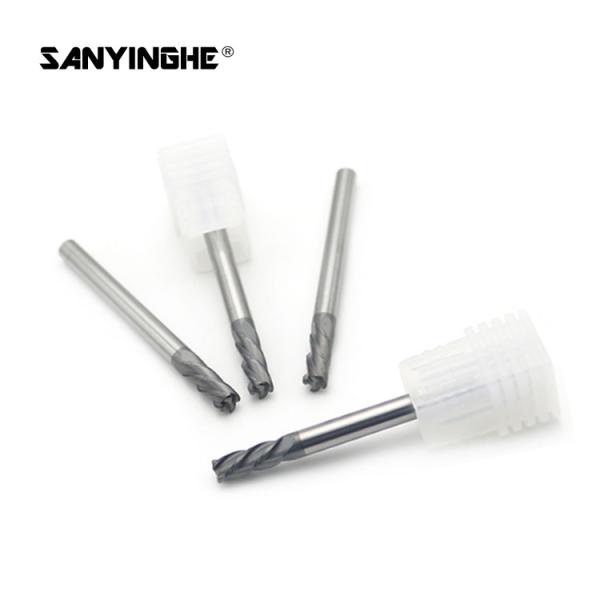 Carbide Corner Radius Milling Cutters 4 Flutes Long Shank Milling Cutter For Steel
