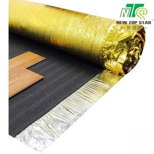 China Gold Film Standard Foam Underlayment Black EPE Foam Roll 20kg/cbm wholesale