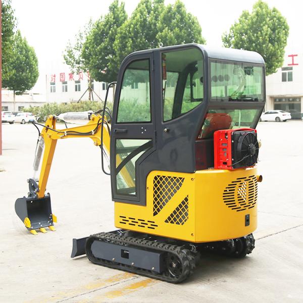 Multifunctions 1500kg Mini Track Excavator Earth Moving Machinery Compact Digger