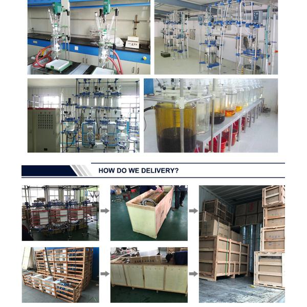 Essential Oil Extraction Glass Reactor Vessel Mixing Homogeneous Reaction