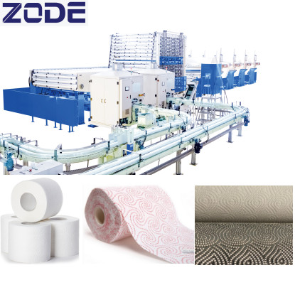 China Siemens Touch Screen Toilet Paper Cutting Machine , 180m/Min Roll Rewinder Machine on sale