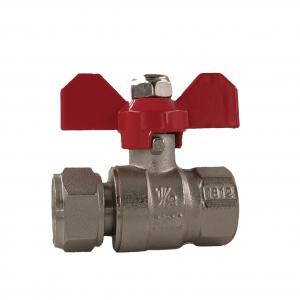 China PN30 Brass Ball Valve 435 Psi 1 2 Inch Ball Valve With Plastic Butterfly Handle wholesale