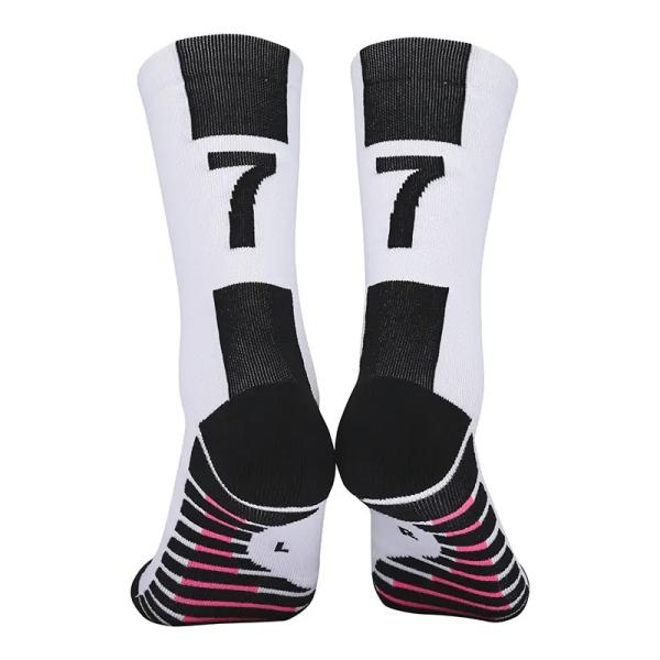 Custom Woven Anti Slip Breathable Pattern Basketball Football Training Athletic Socks