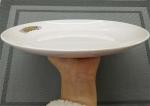 Diameter 25cm Weight 200g Melamine Dinnerware Plate / White Porcelain Dishes