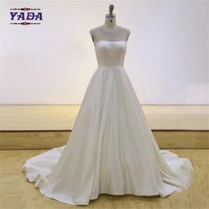 China Elegant screen cloth embroidery satin floor-length a-line sweetheart pattern wedding gown bridal dress wholesale