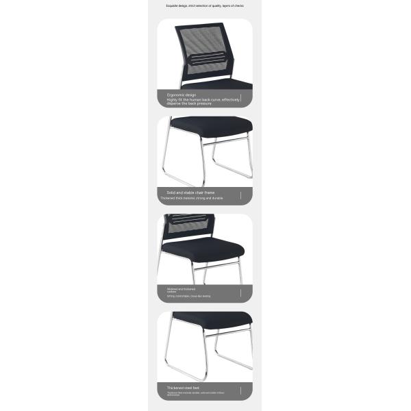 Office Meeting Metal Legs Visitor Mesh Stackable Chair with Durability and Functionality