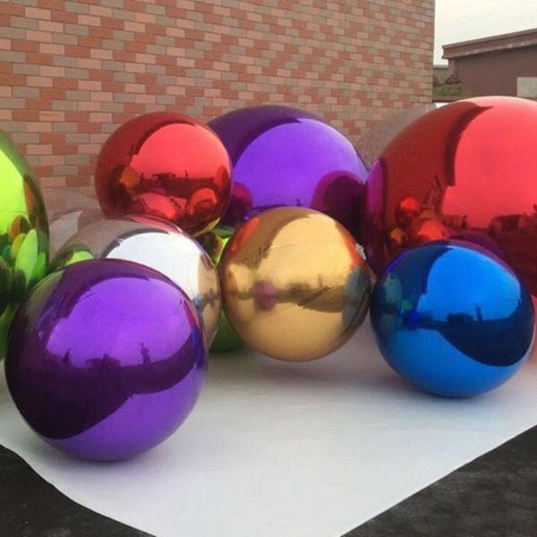 Big Shiny Inflatable Balls Christmas Events Party Decoration Reflecting Giant Silver PVC Inflatable Mirror Ball/Sphere B