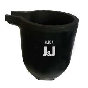 Silicon Carbide Graphite Crucible With Pouring Nozzle Cylindrical Shape