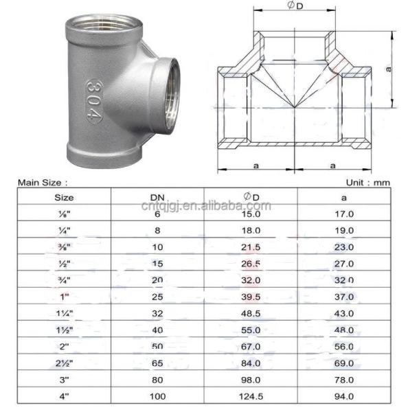 Casting 3/8" 1/2" 3/4" 11/4" 1" 11/2" 2" 2-1/2" 3" 4" Stainless Steel Seamless Plumbing Pipe Fittings for and Plumbing Solutions