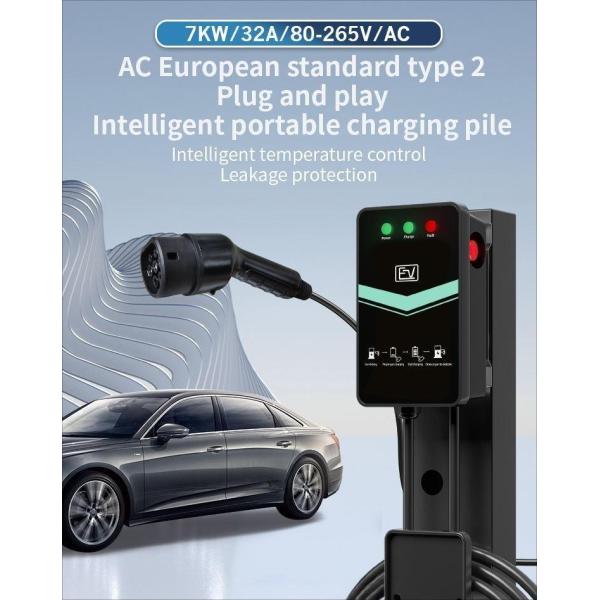 Type 2 Ac Ev Charger Manufacturers 32a 7Kw European Standard Wallbox Plug And Play