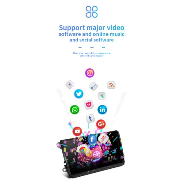 9 Inch Car Android GPS Navigation For VW 1080P Screen Canbus Carpler Multimedia