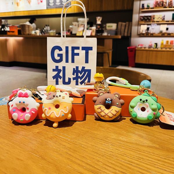 Cute Girls Silicone Key Chain with Cartoon Design Flexible and Durable