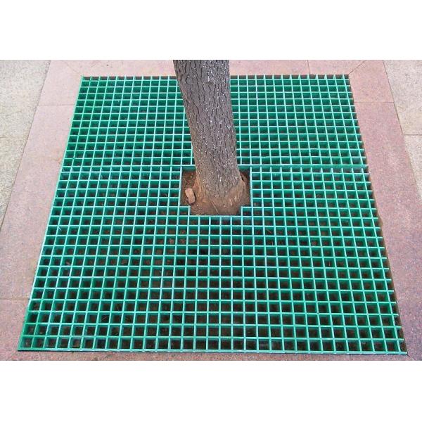 Anti Slip Yellow Color Plastic Floor Grating Customized Dimeensions