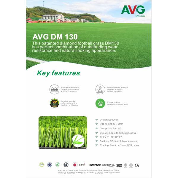 45mm Football Artificial Grass Synthetic Turf For Soccer Field Floor Diamond Yarn