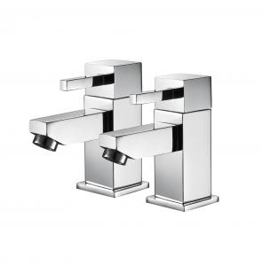 China Single Lever Bath Mixer Tap Chrome Finish Home Bathroom Sink Faucets wholesale
